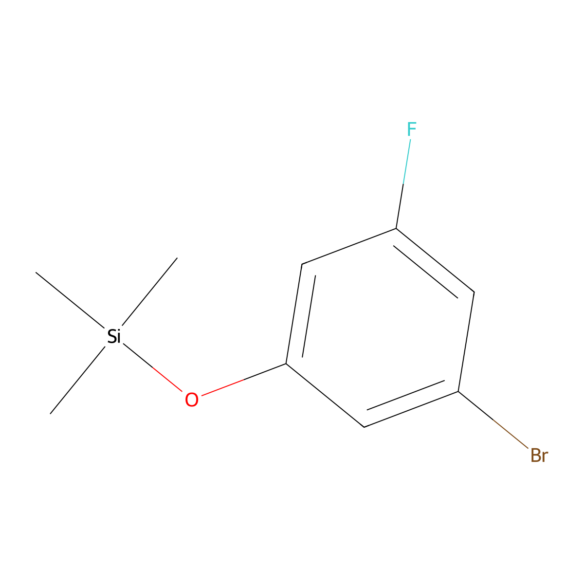(3-Bromo-5-fluorophenoxy)trimethylsilane molecular structure, CAS 2297399-55-2