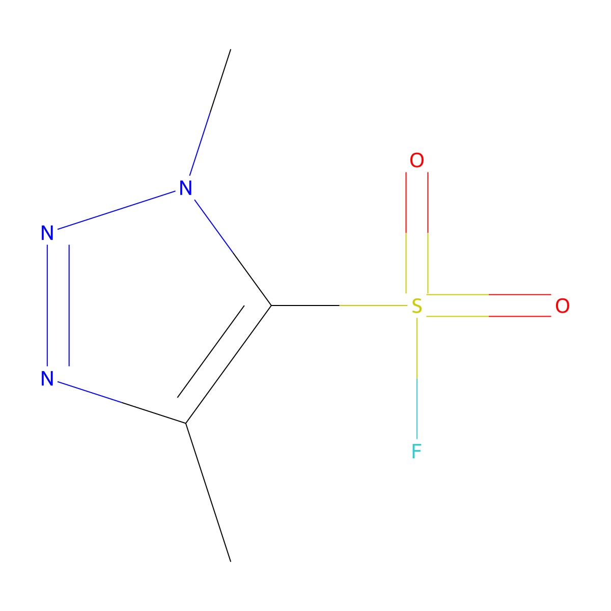 dimethyl-1H-1,2,3-triazole-5-sulfonyl fluoride molecular structure, CAS 2297402-27-6