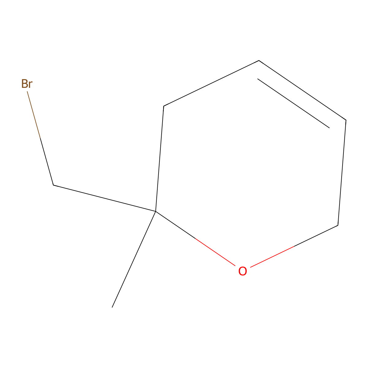 2-(bromomethyl)-2-methyl-3,6-dihydro-2H-pyran molecular structure, CAS 2297403-75-7