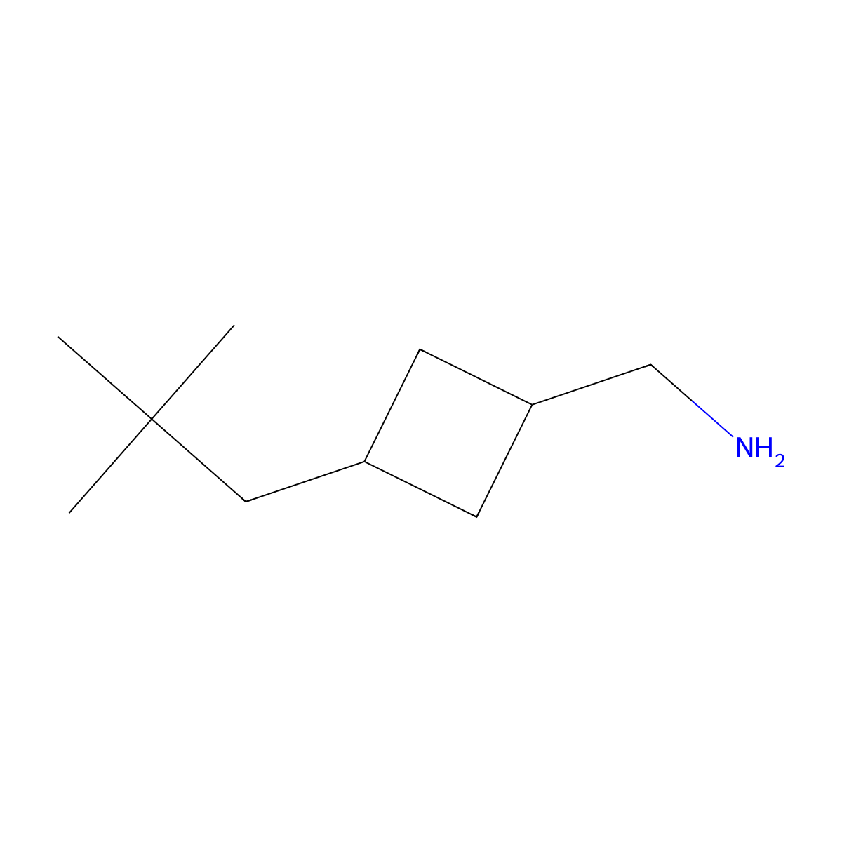 1-[3-(2,2-Dimethylpropyl)cyclobutyl]methanamine molecular structure, CAS 2297405-41-3