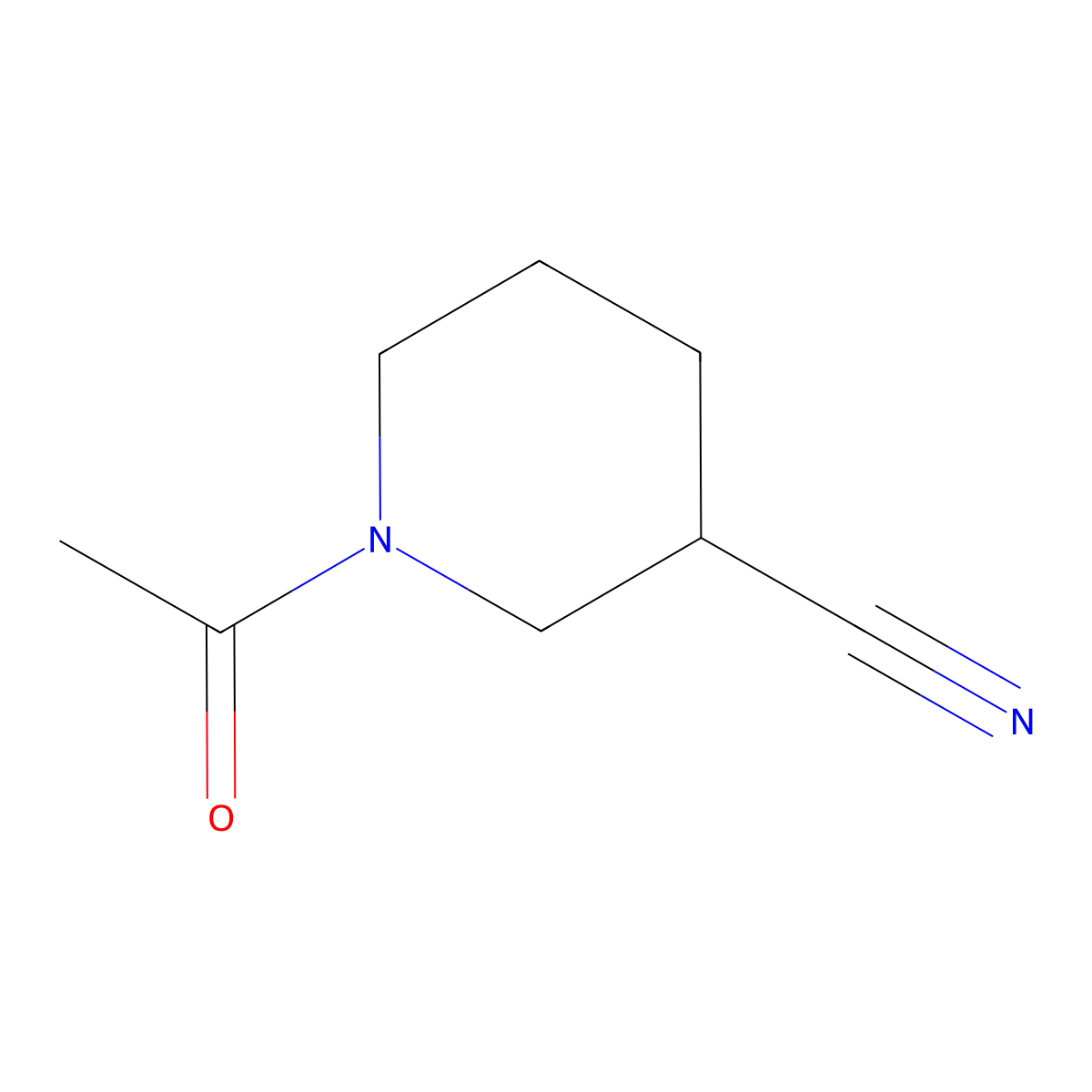 1-Acetylpiperidine-3-carbonitrile molecular structure, CAS 22977-35-1