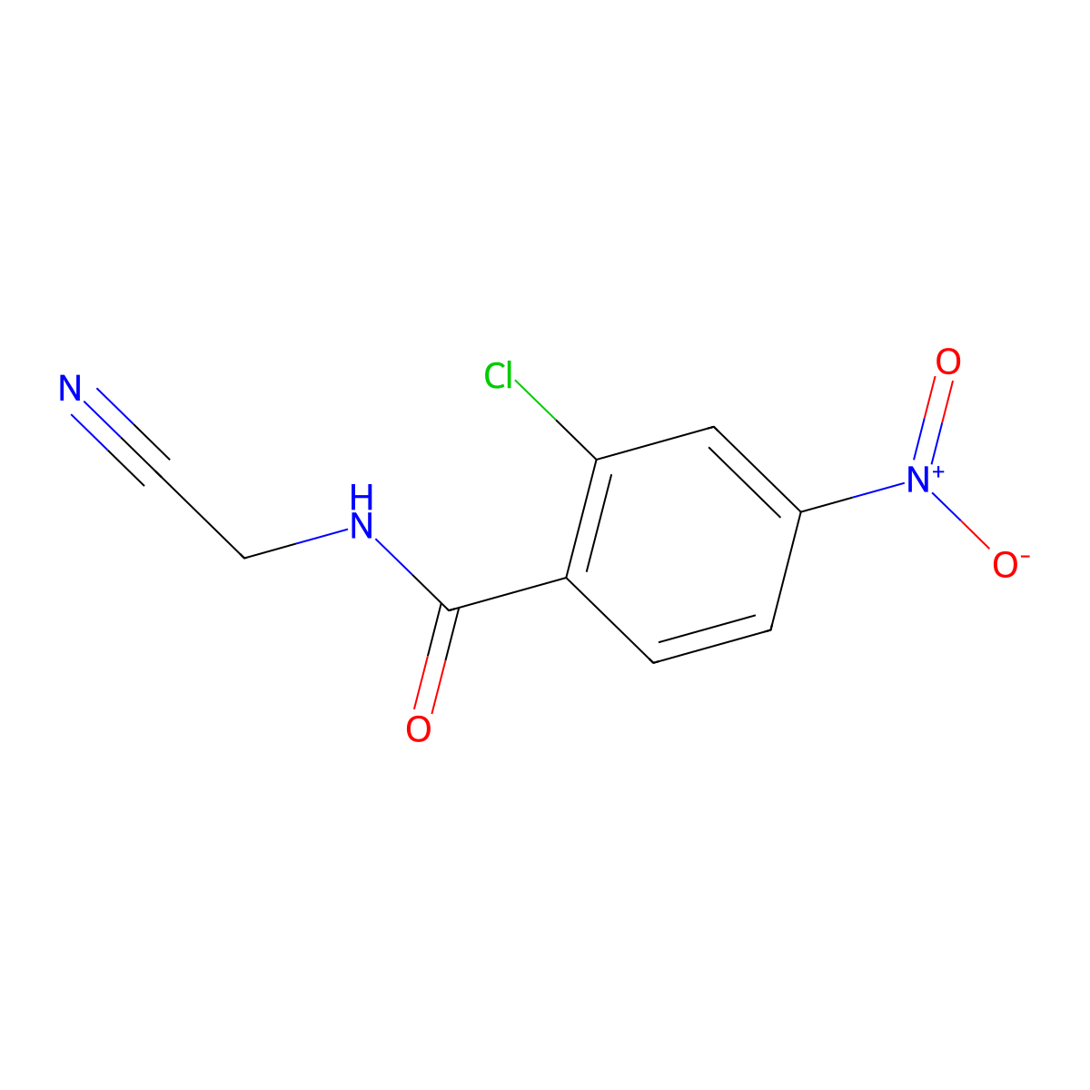 2-chloro-N-(cyanomethyl)-4-nitrobenzamide molecular structure, CAS 22978-68-3