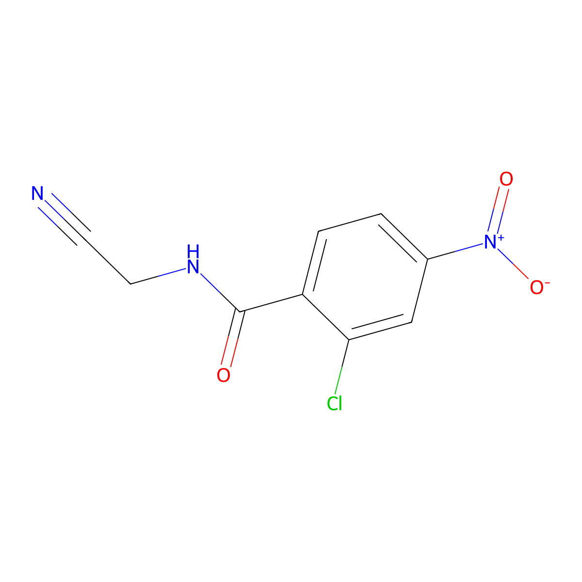 2-chloro-N-(cyanomethyl)-4-nitrobenzamide molecular structure, CAS 22978-68-3