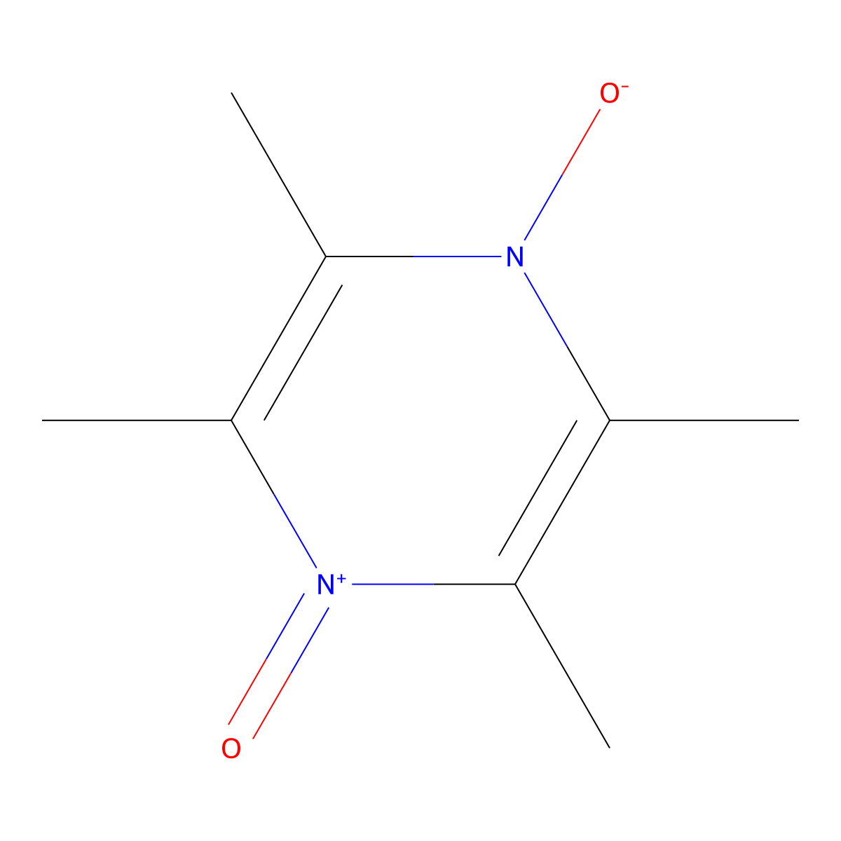 Pyrazine,2,3,5,6-tetramethyl-, 1,4-dioxide molecular structure, CAS 22978-84-3