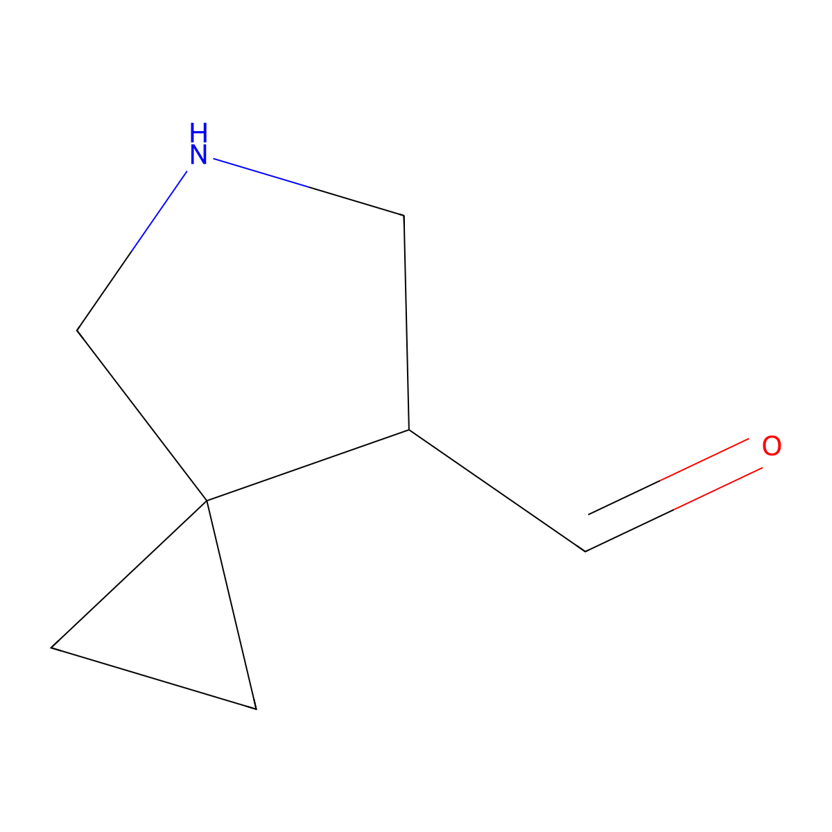 5-Azaspiro[2.4]heptane-7-carbaldehyde molecular structure, CAS 2297870-94-9