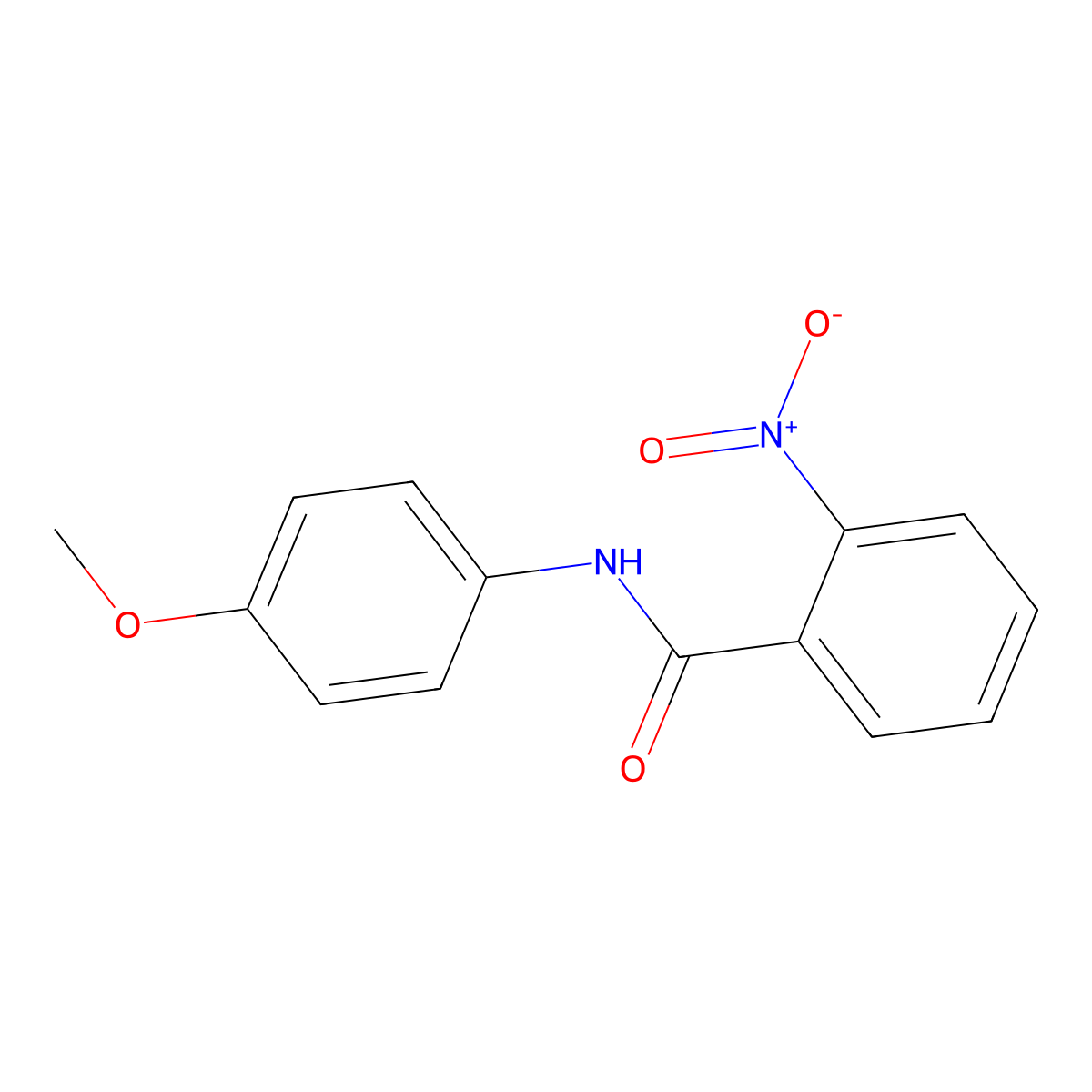 N-(4-methoxyphenyl)-2-nitrobenzamide molecular structure, CAS 22979-83-5