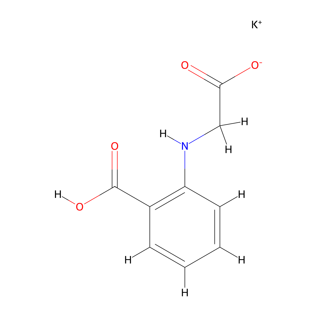 N-(2-Carboxyphenyl)glycine Monopotassium Salt molecular structure, CAS 22979-96-0