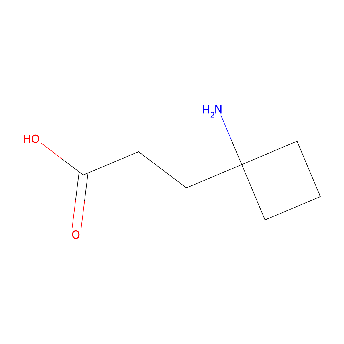 3-(1-Aminocyclobutyl)propanoic acid molecular structure, CAS 2297999-45-0