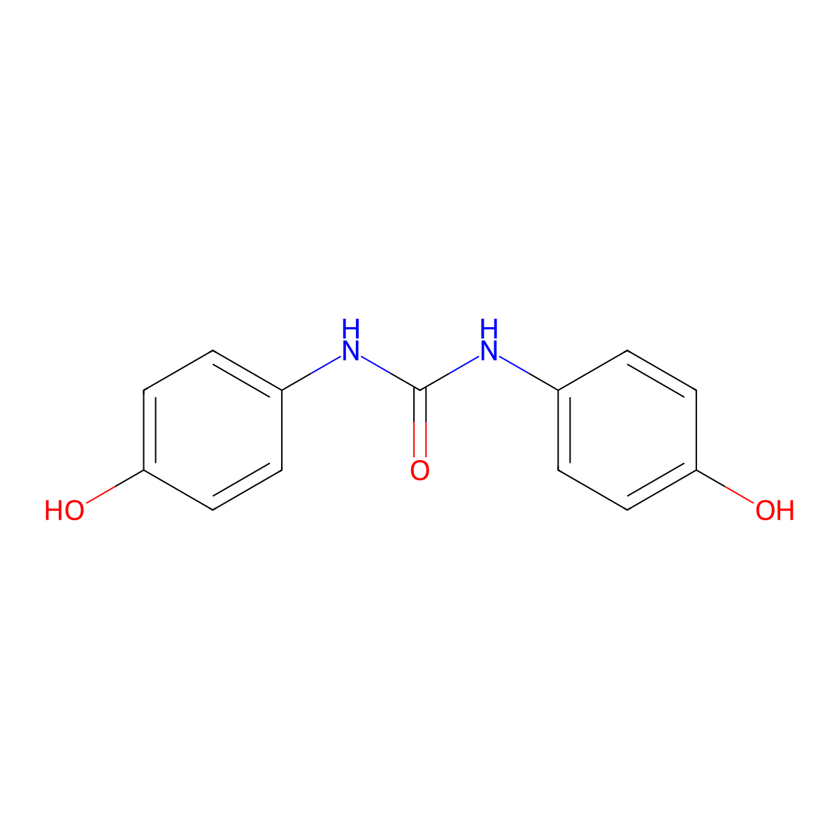 1,3-Bis(4-hydroxyphenyl)urea molecular structure, CAS 2298-28-4