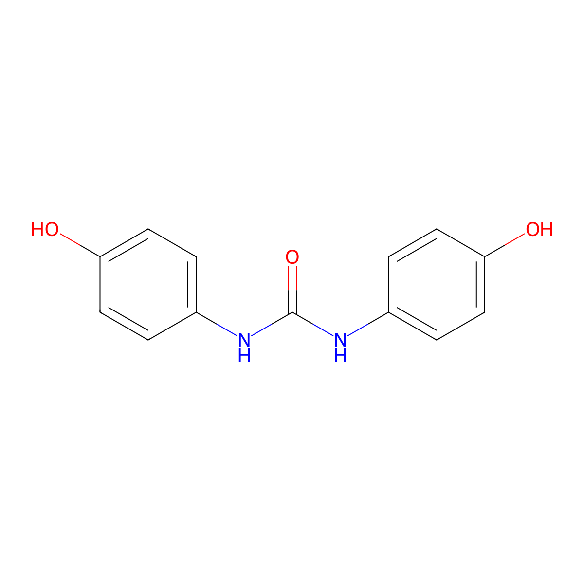 1,3-Bis(4-hydroxyphenyl)urea molecular structure, CAS 2298-28-4