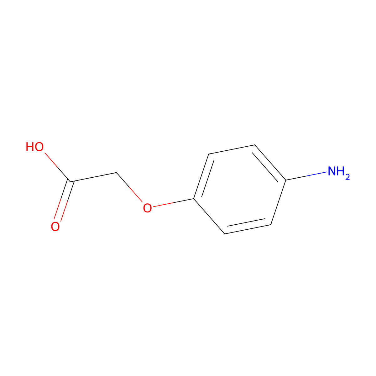 2-(4-Aminophenoxy)acetic acid molecular structure, CAS 2298-36-4