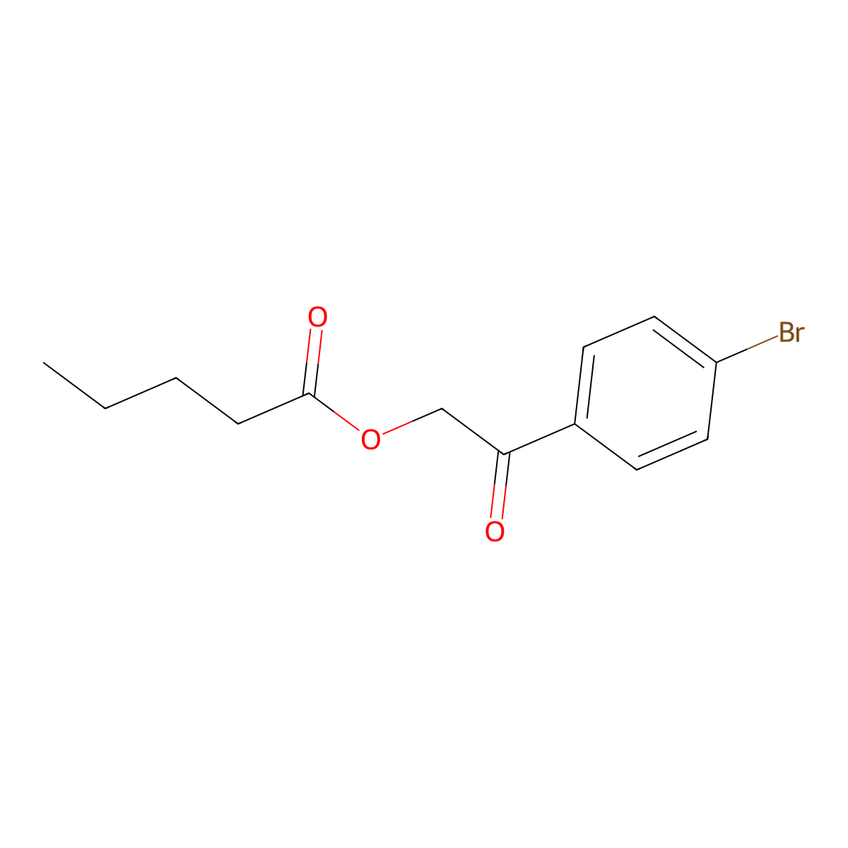 4-Bromophenacyl pentanoate molecular structure, CAS 22980-28-5
