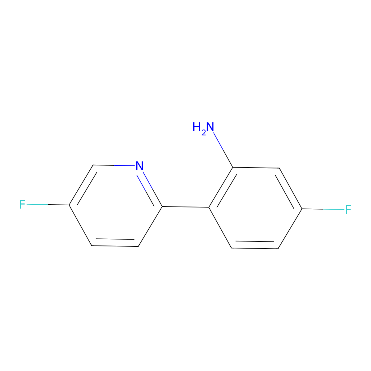 5-Fluoro-2-(5-fluoro-2-pyridinyl)benzenamine molecular structure, CAS 2298025-60-0