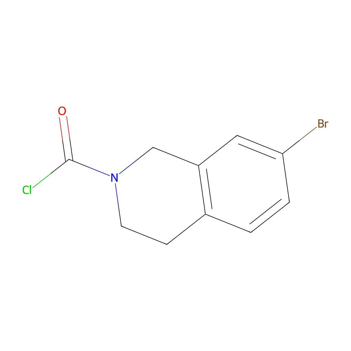 7-Bromo-1,2,3,4-tetrahydroisoquinoline-2-carbonyl chloride molecular structure, CAS 2298159-00-7
