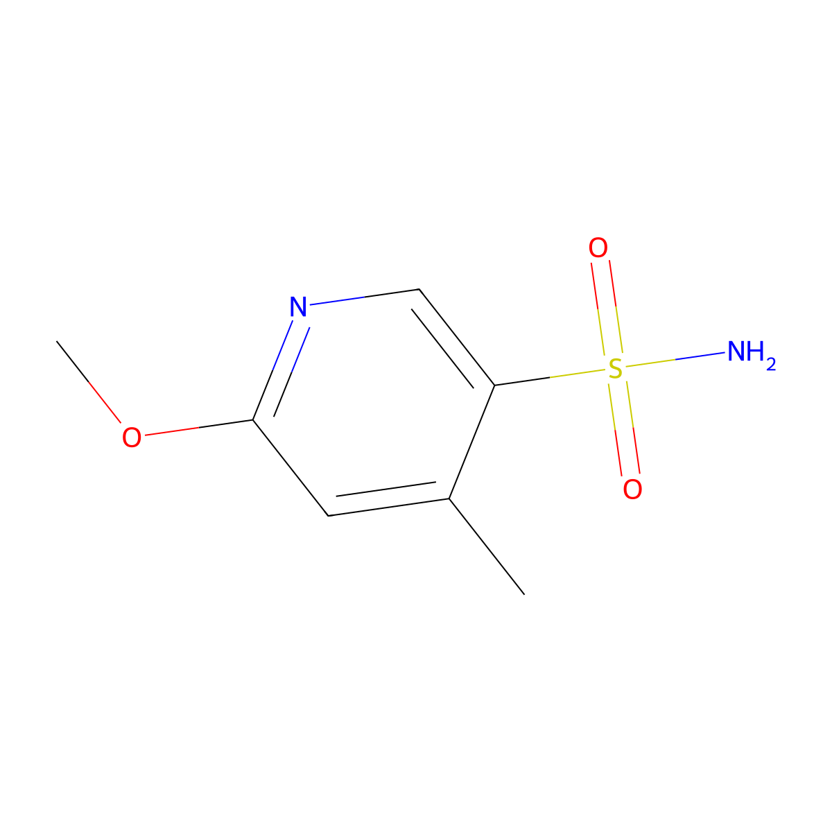 6-Methoxy-4-methylpyridine-3-sulfonamide molecular structure, CAS 2298233-96-0