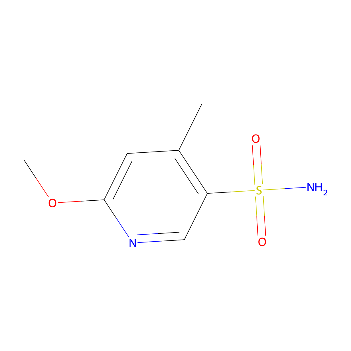 6-Methoxy-4-methylpyridine-3-sulfonamide molecular structure, CAS 2298233-96-0