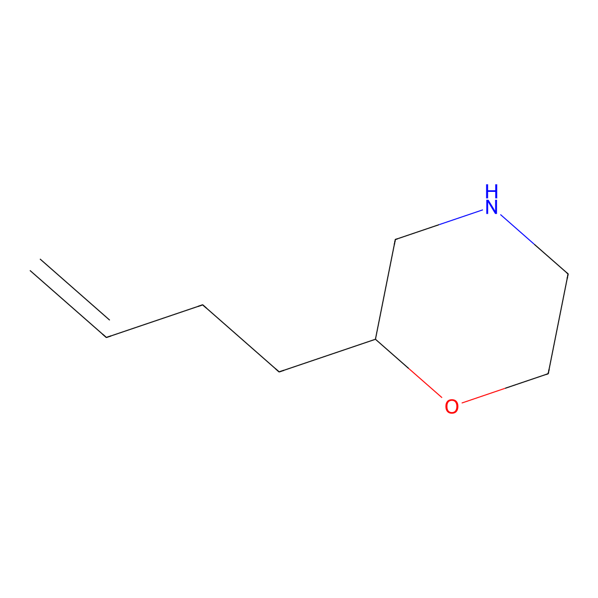 2-(But-3-en-1-yl)morpholine molecular structure, CAS 2298240-08-9