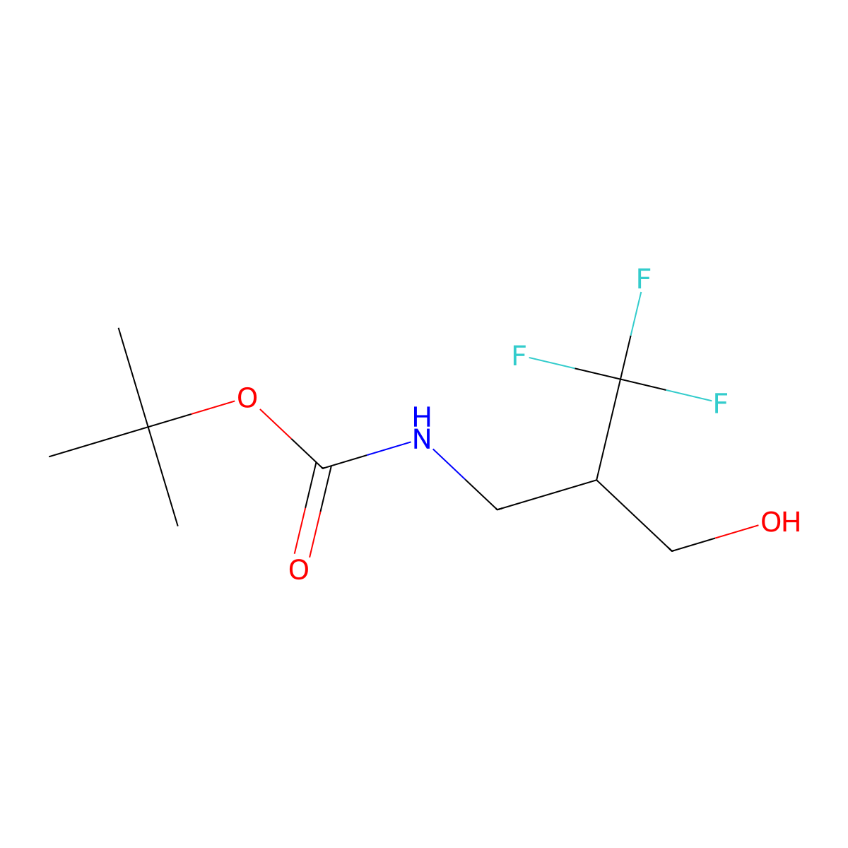 tert-butyl N-[3-hydroxy-2-(trifluoromethyl)propyl]carbamate molecular structure, CAS 2298334-97-9