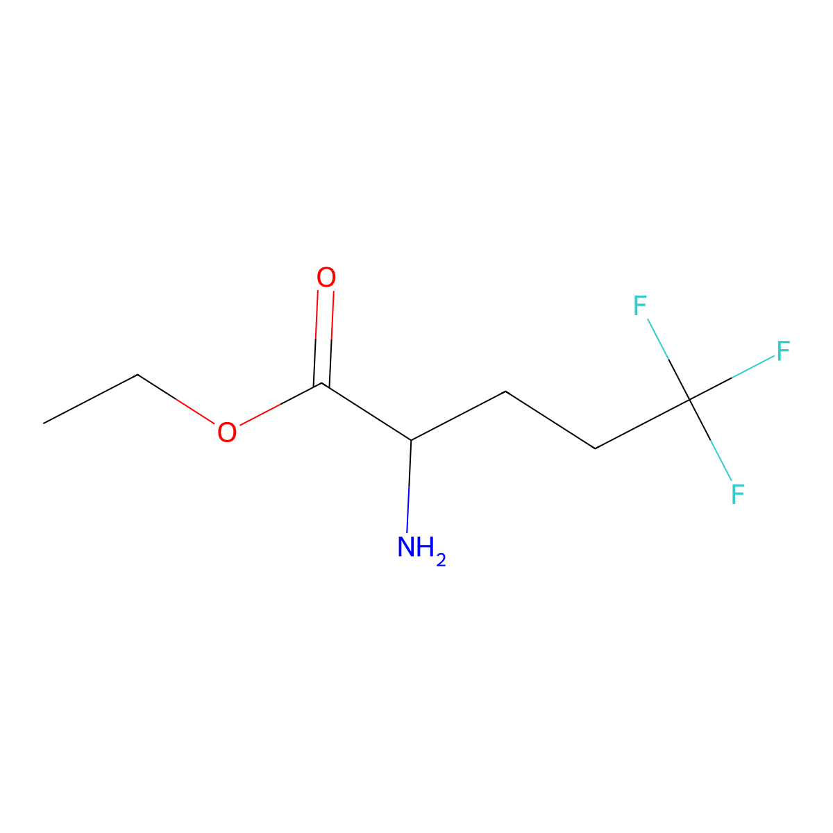 ethyl (2R)-2-amino-5,5,5-trifluoropentanoate molecular structure, CAS 2298383-29-4