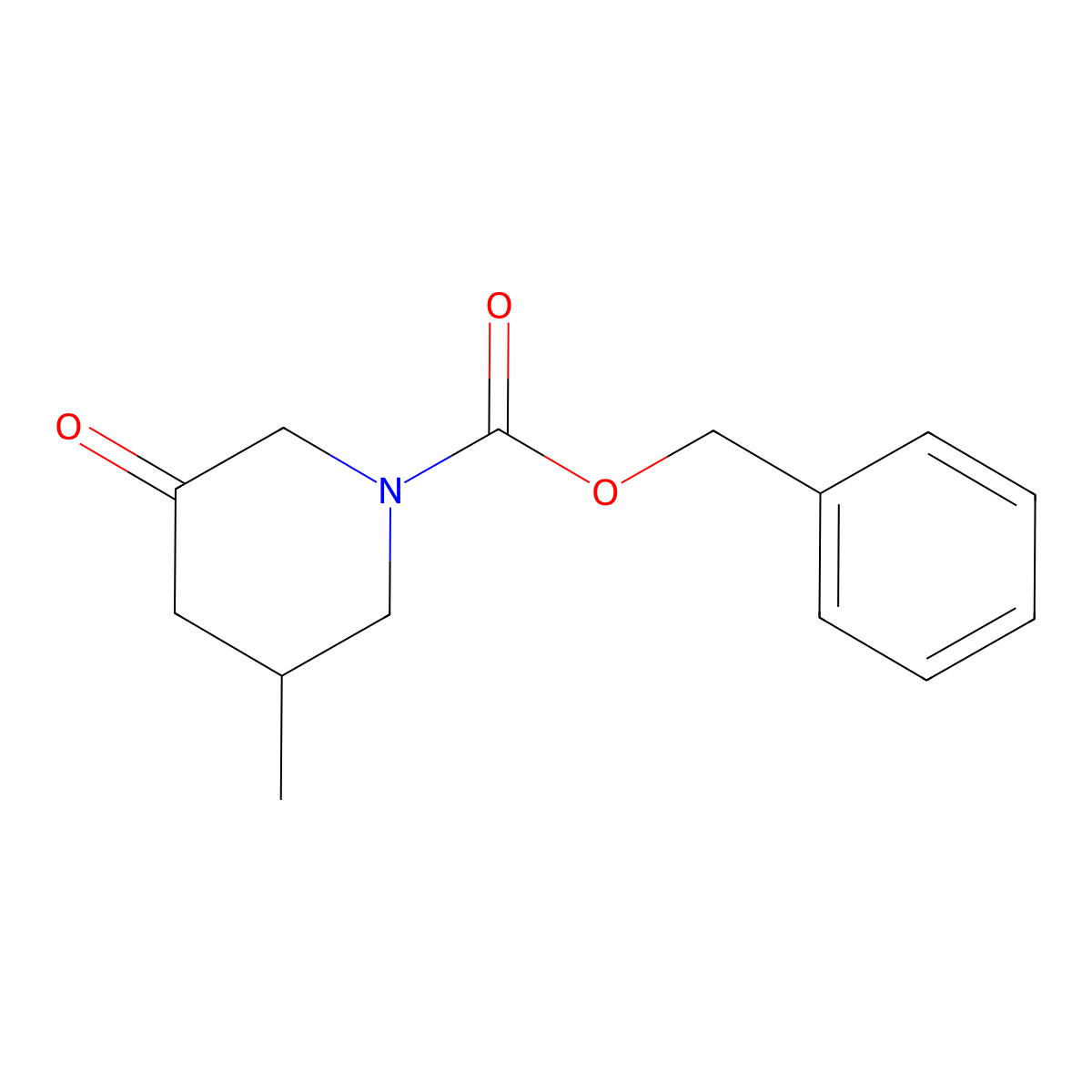 Benzyl 3-methyl-5-oxopiperidine-1-carboxylate molecular structure, CAS 2298477-32-2