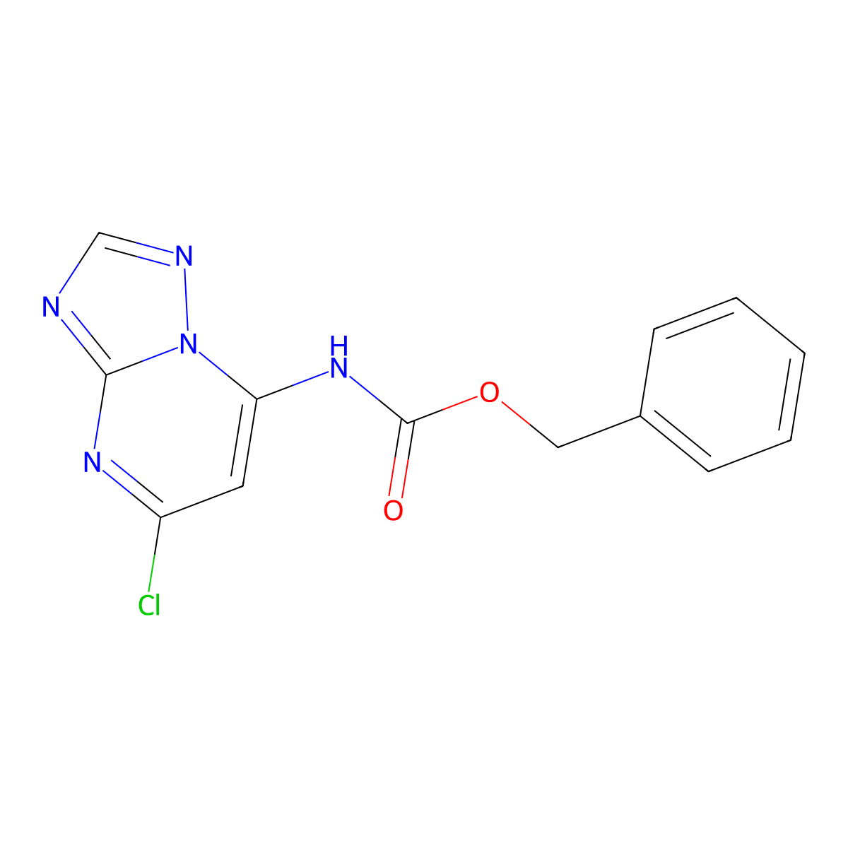 benzyl N-{5-chloro-[1,2,4]triazolo[1,5-a]pyrimidin-7-yl}carbamate molecular structure, CAS 2298694-42-3