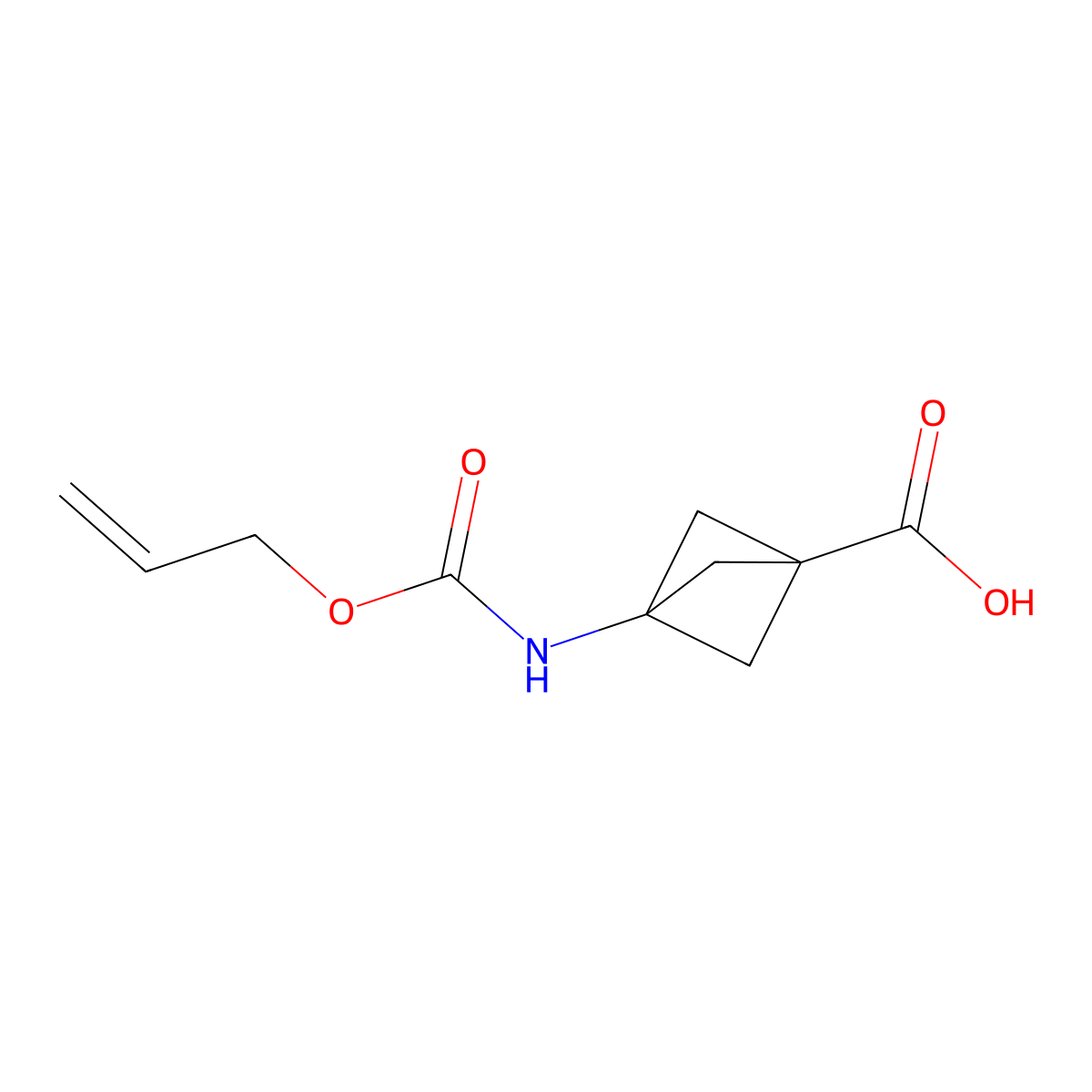 3-{[(Prop-2-en-1-yloxy)carbonyl]amino}bicyclo[1.1.1]pentane-1-carboxylic acid molecular structure, CAS 2298714-99-3