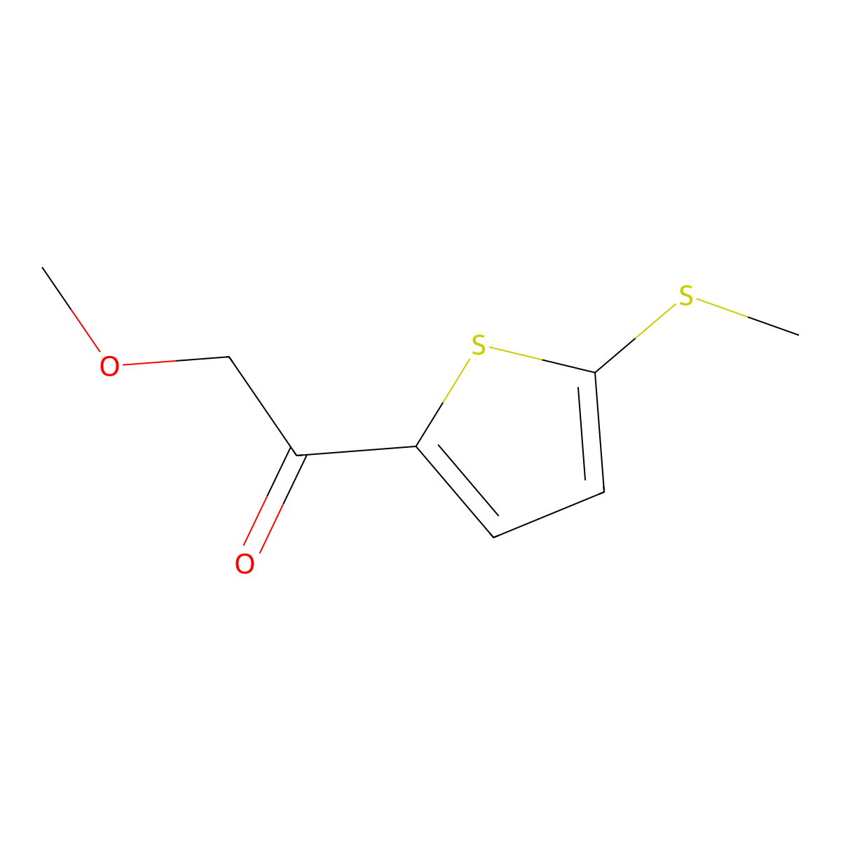 2-Methoxy-1-[5-(methylthio)-2-thienyl]ethanone molecular structure, CAS 2298724-58-8