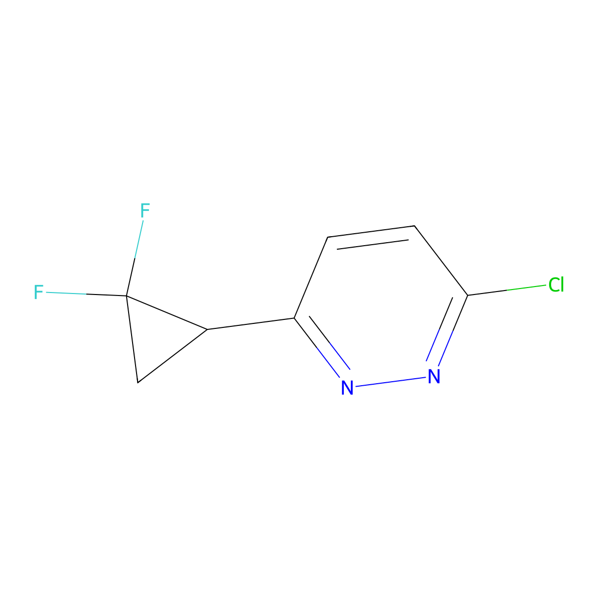 3-Chloro-6-(2,2-difluorocyclopropyl)pyridazine molecular structure, CAS 2298735-64-3