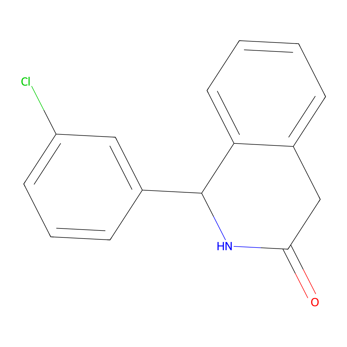1-(3-chlorophenyl)-1,4-dihydro-3(2H)-isoquinolinone molecular structure, CAS 22989-90-8