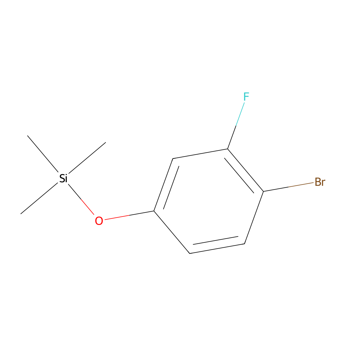(4-Bromo-3-fluorophenoxy)trimethylsilane molecular structure, CAS 2298977-81-6