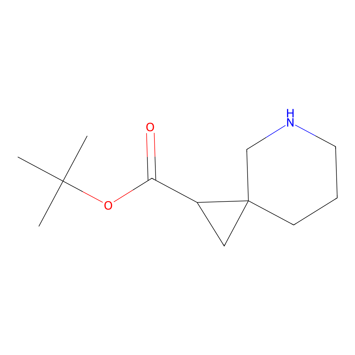 Tert-butyl 5-azaspiro[2.5]octane-1-carboxylate molecular structure, CAS 2298997-24-5
