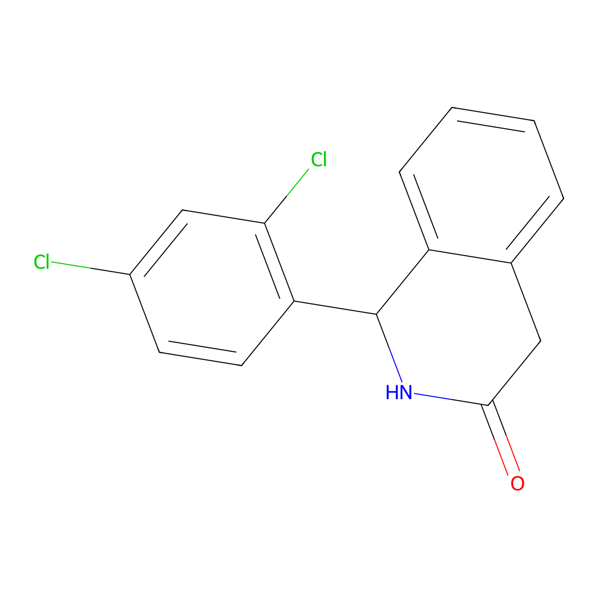 1-(2,4-dichlorophenyl)-1,4-dihydroisoquinolin-3(2H)-one molecular structure, CAS 22990-11-0