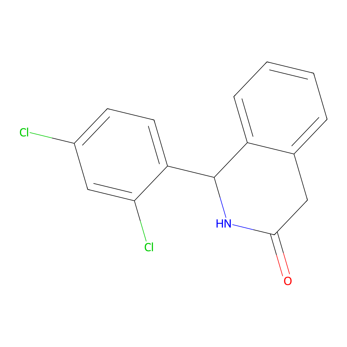1-(2,4-dichlorophenyl)-1,4-dihydroisoquinolin-3(2H)-one molecular structure, CAS 22990-11-0