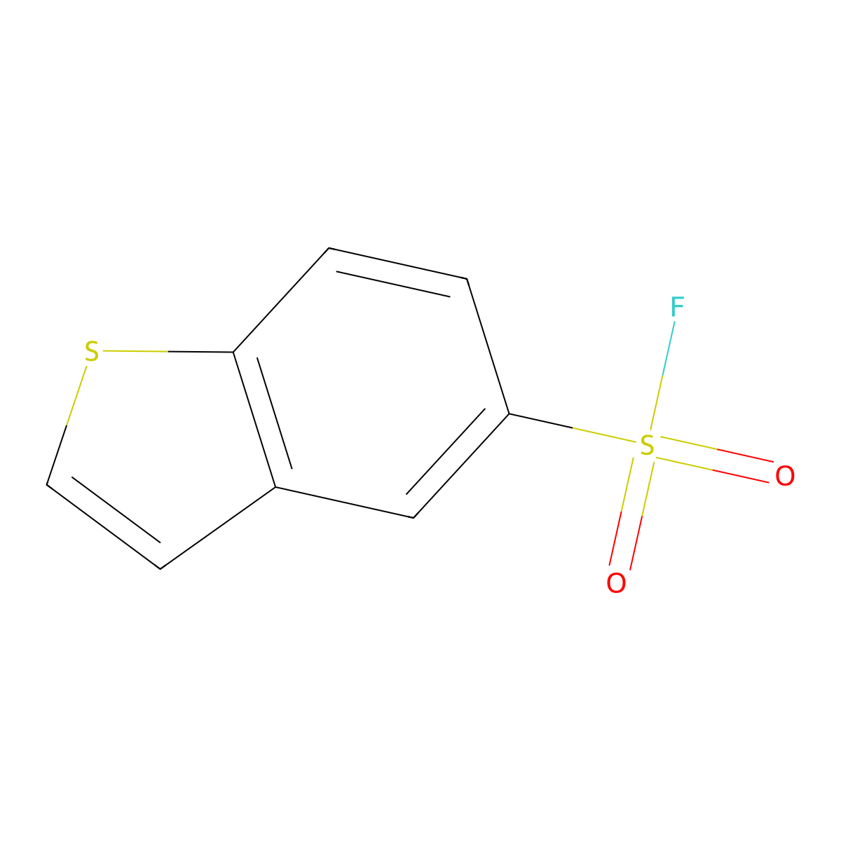 1-Benzothiophene-5-sulfonyl fluoride molecular structure, CAS 2299034-22-1