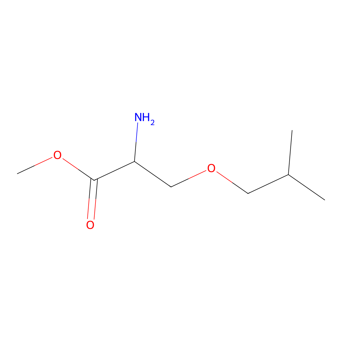 Methyl o-isobutylserinate molecular structure, CAS 2299099-90-2