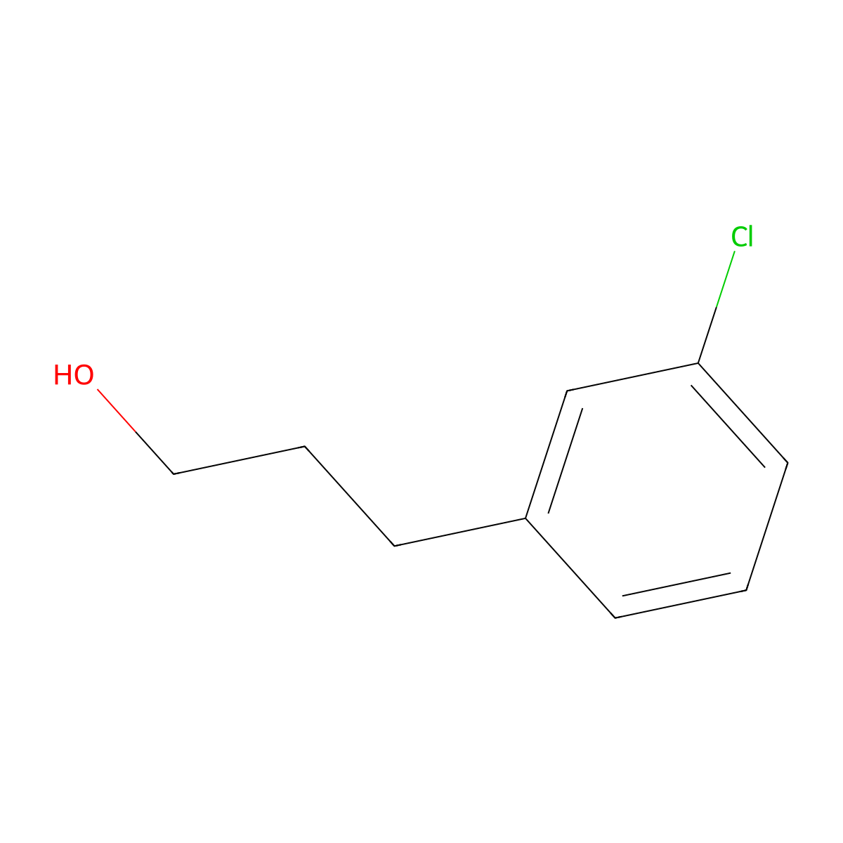 3-(3-Chlorophenyl)propan-1-ol molecular structure, CAS 22991-03-3
