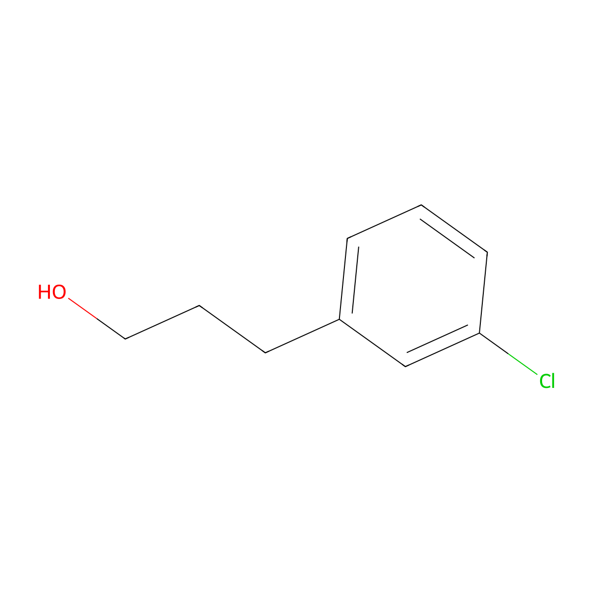 3-(3-Chlorophenyl)propan-1-ol molecular structure, CAS 22991-03-3