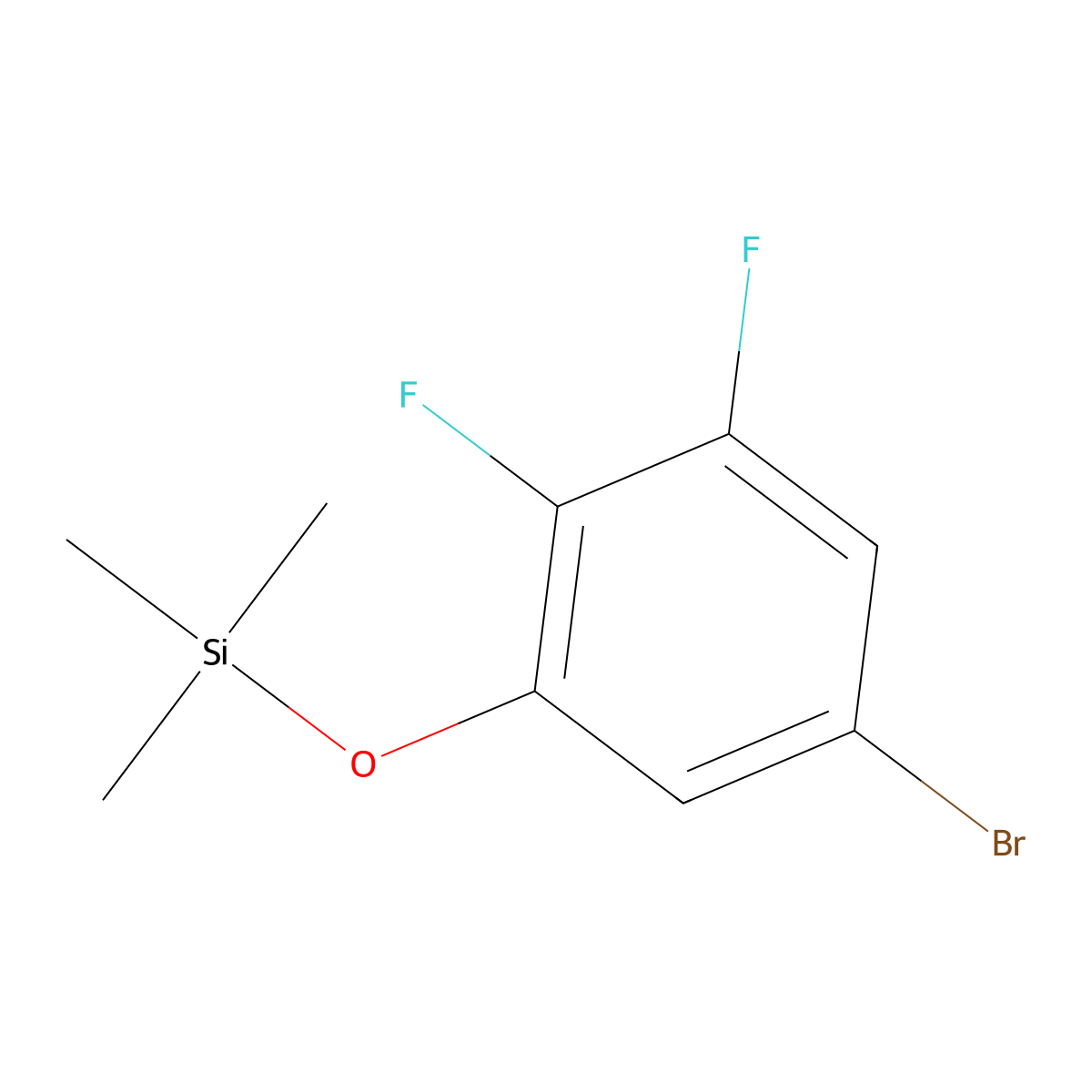 (5-Bromo-2,3-difluorophenoxy)trimethylsilane molecular structure, CAS 2299172-51-1