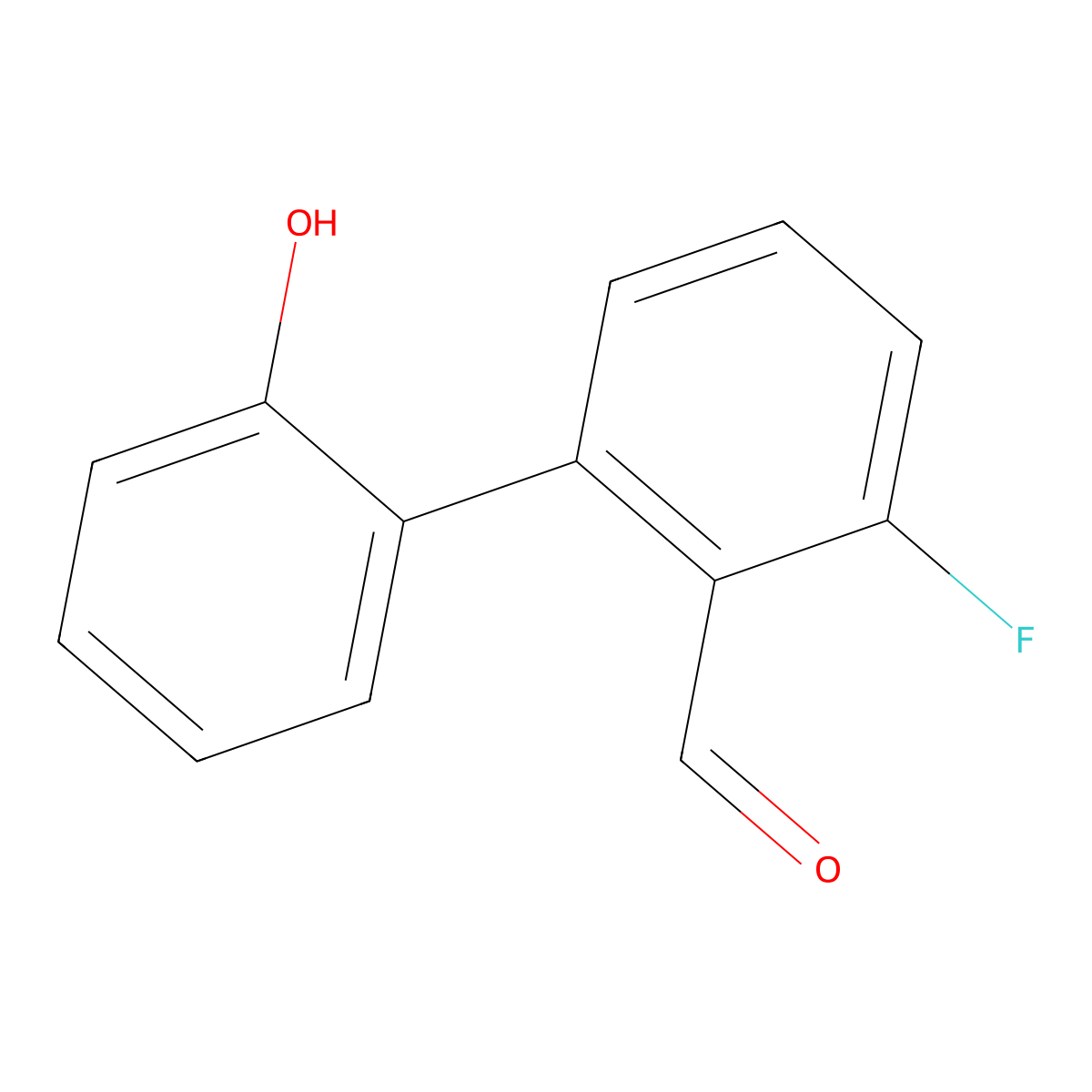 3-Fluoro-2'-hydroxy-[1,1'-biphenyl]-2-carbaldehyde molecular structure, CAS 2299196-50-0
