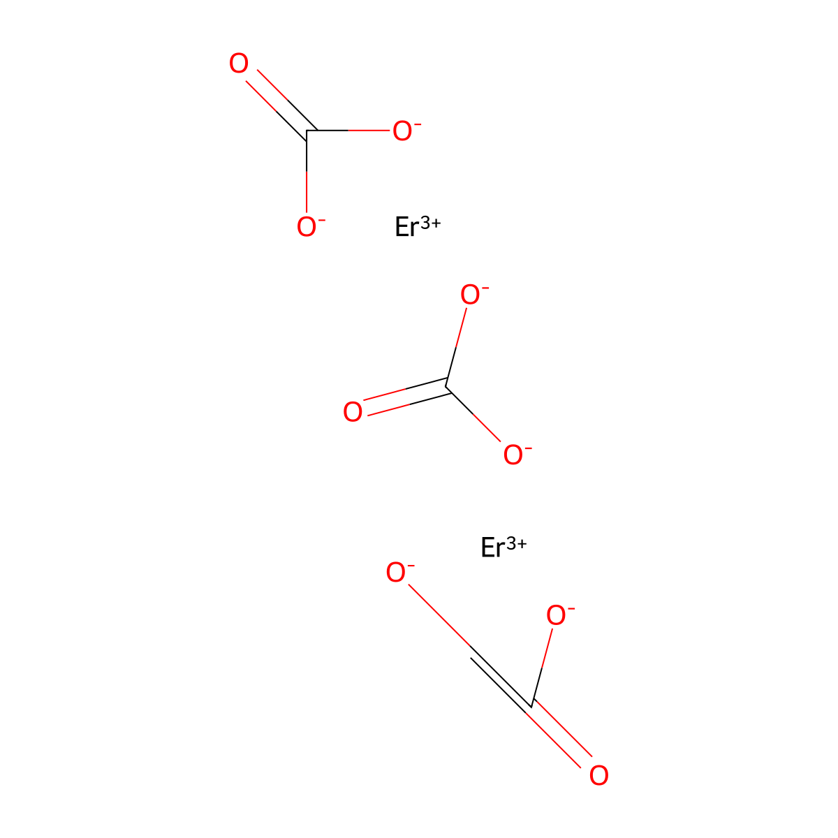 Carbonic acid, erbium(3+) salt (3:2) molecular structure, CAS 22992-83-2