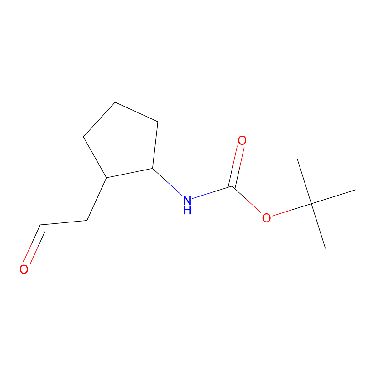 tert-butyl N-[2-(2-oxoethyl)cyclopentyl]carbamate molecular structure, CAS 2299302-46-6