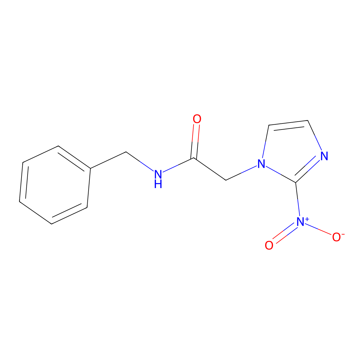 Benznidazole molecular structure, CAS 22994-85-0
