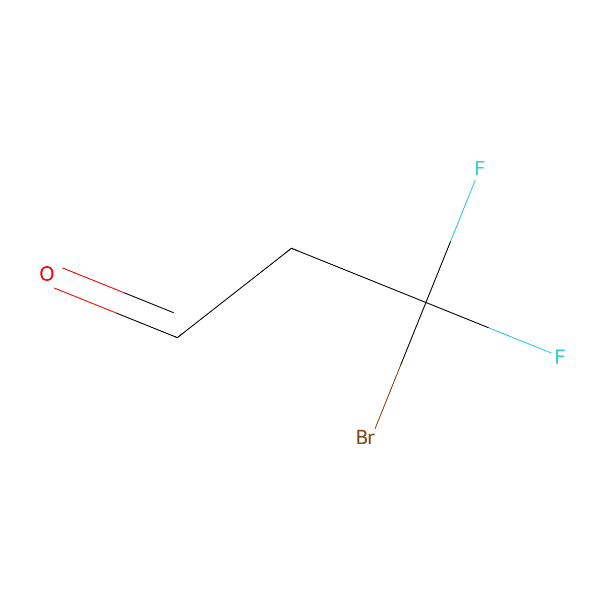 3-Bromo-3,3-difluoropropanal molecular structure, CAS 2299430-35-4