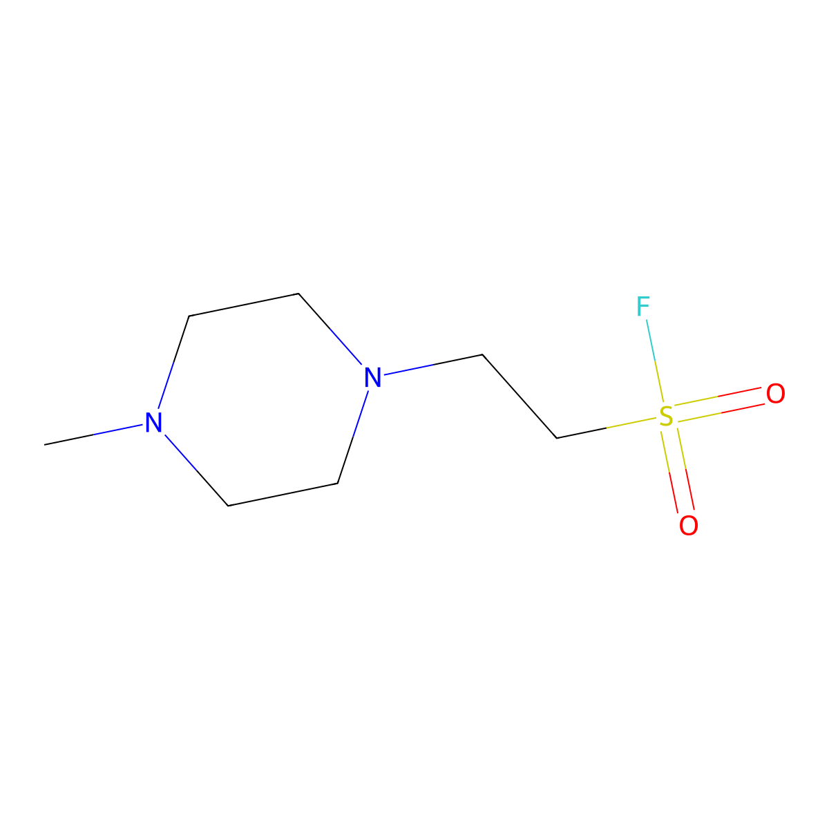 2-(4-Methylpiperazin-1-yl)ethane-1-sulfonyl fluoride molecular structure, CAS 2299472-24-3