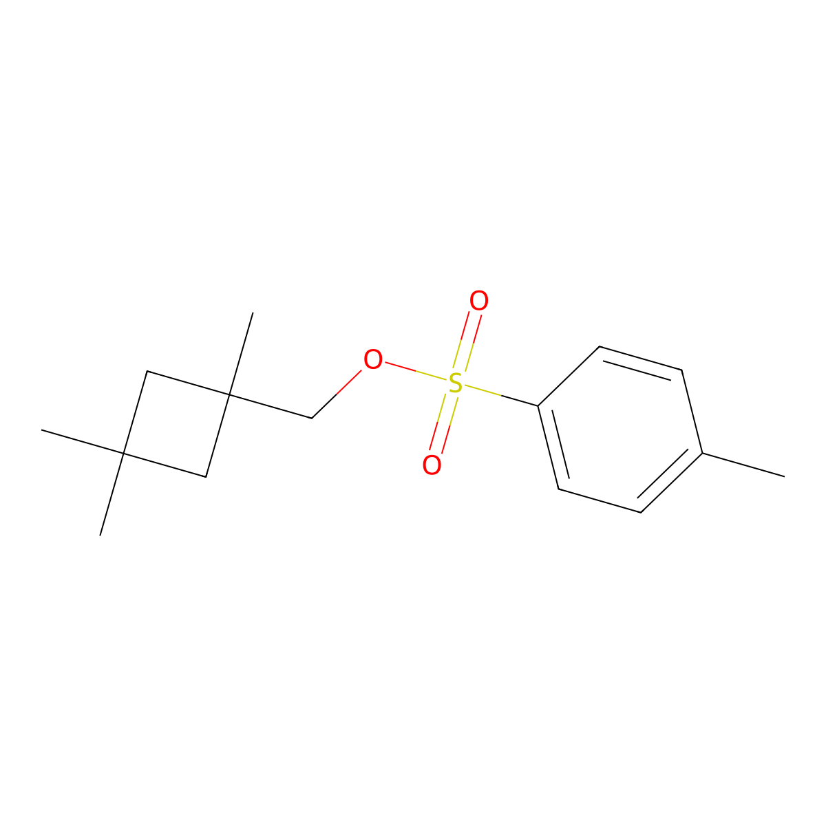 (1,3,3-Trimethylcyclobutyl)methyl 4-methylbenzene-1-sulfonate molecular structure, CAS 2299486-07-8