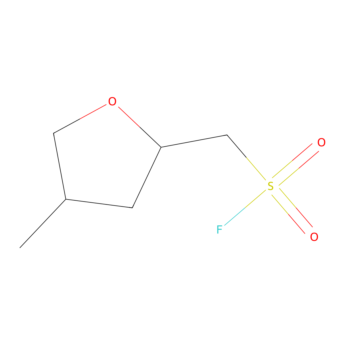 (4-Methyloxolan-2-yl)methanesulfonyl fluoride molecular structure, CAS 2299488-61-0