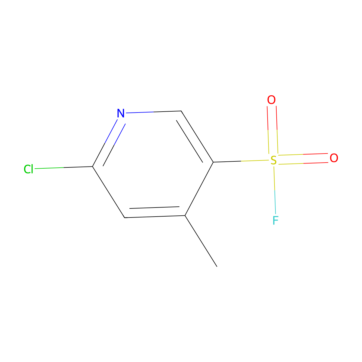 6-Chloro-4-methylpyridine-3-sulfonyl fluoride molecular structure, CAS 2299488-91-6