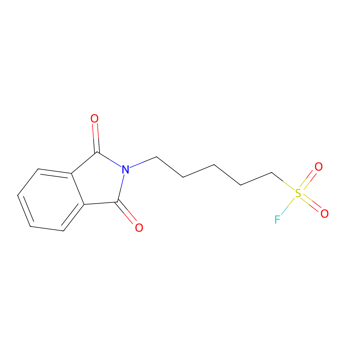 5-(1,3-dioxo-2,3-dihydro-1H-isoindol-2-yl)pentane-1-sulfonyl fluoride molecular structure, CAS 2299506-04-8