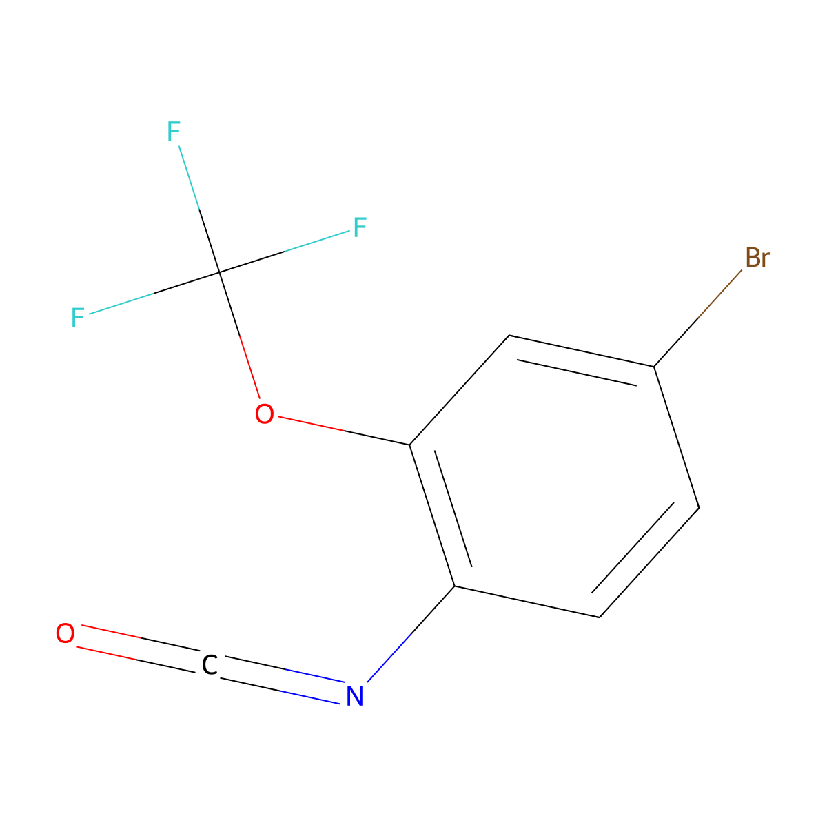 4-Bromo-2-(trifluoromethoxy)phenylisocyanate molecular structure, CAS 229957-06-6