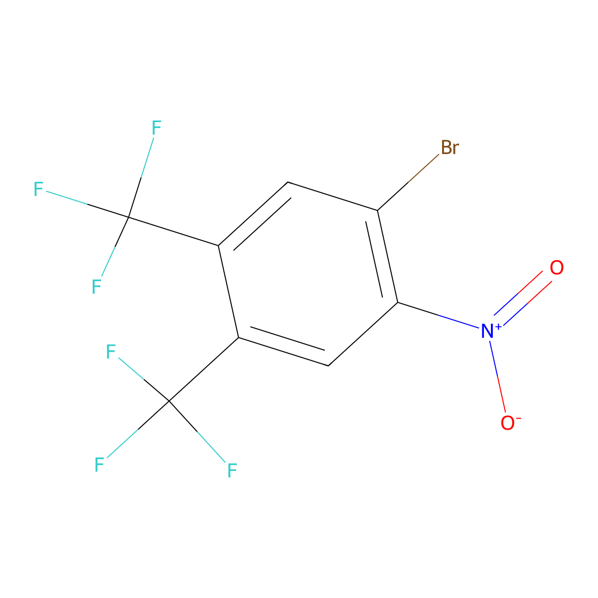 1-Bromo-2-nitro-4,5-bis(trifluoromethyl)benzene molecular structure, CAS 229957-08-8